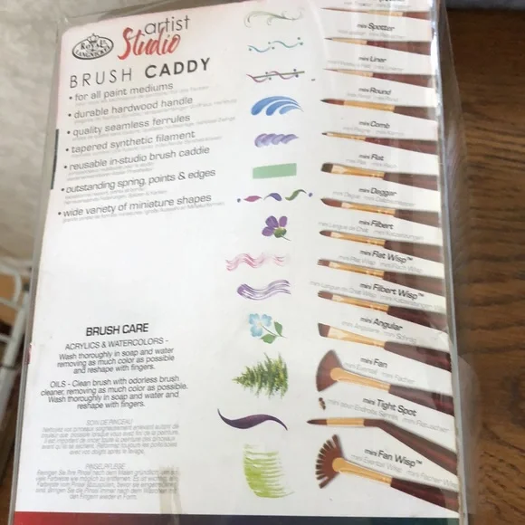 NEW 24 piece all media artist brush set with brush caddy.  By Royal Langnickel - Picture 3 of 7